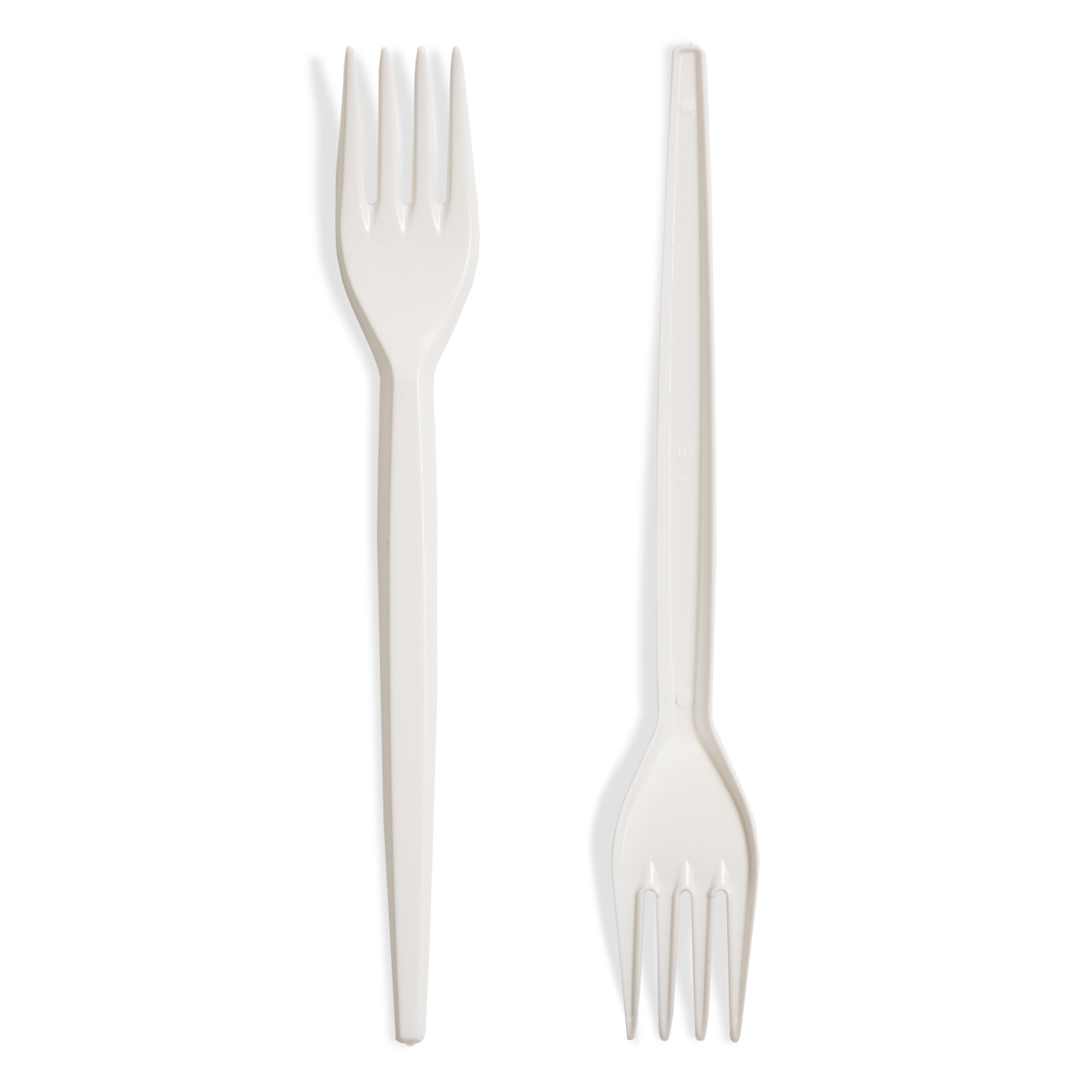 White Plastic Cutlery - Forks
